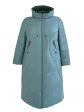 Женское пальто мятного цвета с отделкой , цвет зеленый в интернет-магазине Фабрики Тревери