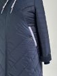 Молодежное стеганное пальто с чернобуркой, цвет синий в интернет-магазине Фабрики Тревери