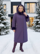 Пальто зимнее больших размеров, цвет фиолетовый в интернет-магазине Фабрики Тревери