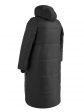 Молодежное зимнее пальто с цветной отделкой, цвет черный в интернет-магазине Фабрики Тревери