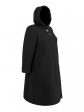 Женское классическое пальто с декоративными кнопками , цвет черный в интернет-магазине Фабрики Тревери