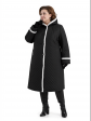Пальто зимнее больших размеров, цвет черный в интернет-магазине Фабрики Тревери
