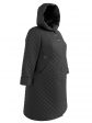 Пальто женское стеганное на кнопках, цвет черный в интернет-магазине Фабрики Тревери