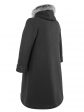 Зимнее женское пальто с песцом , цвет черный в интернет-магазине Фабрики Тревери