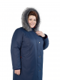 Куртка зимняя больших размеров, цвет синий в интернет-магазине Фабрики Тревери