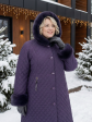 Пальто зимнее больших размеров, цвет фиолетовый в интернет-магазине Фабрики Тревери