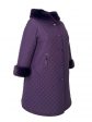 Пальто зимнее больших размеров, цвет фиолетовый в интернет-магазине Фабрики Тревери