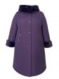 Пальто зимнее больших размеров, цвет фиолетовый в интернет-магазине Фабрики Тревери
