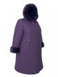 Пальто зимнее больших размеров, цвет фиолетовый в интернет-магазине Фабрики Тревери