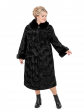 Шуба больших размеров, цвет черный в интернет-магазине Фабрики Тревери