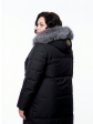 Пуховик больших размеров с капюшоном, цвет черный в интернет-магазине Фабрики Тревери