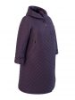 Пальто зимнее больших размеров, цвет фиолетовый в интернет-магазине Фабрики Тревери