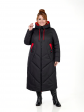 Пальто больших размеров с капюшоном, цвет черный в интернет-магазине Фабрики Тревери