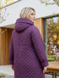 Пальто больших размеров с капюшоном 158, цвет фиолетовый в интернет-магазине Фабрики Тревери