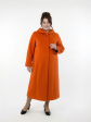 Пальто больших размеров с капюшоном, цвет рыжий в интернет-магазине Фабрики Тревери