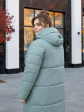 Пальто больших размеров с капюшоном, цвет зеленый в интернет-магазине Фабрики Тревери