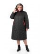 Пальто больших размеров с капюшоном, цвет черный в интернет-магазине Фабрики Тревери