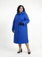 Пальто больших размеров с капюшоном 158, цвет голубой в интернет-магазине Фабрики Тревери
