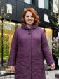 Пальто больших размеров с капюшоном 158, цвет фиолетовый в интернет-магазине Фабрики Тревери