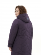 Пальто больших размеров с капюшоном, цвет фиолетовый в интернет-магазине Фабрики Тревери