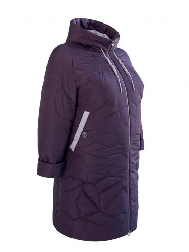 Интересное молодежное пальто, цвет фиолетовый в интернет-магазине Фабрики Тревери