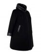 Пальто больших размеров с капюшоном, цвет черный в интернет-магазине Фабрики Тревери