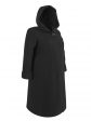 Пальто больших размеров с капюшоном 158, цвет черный в интернет-магазине Фабрики Тревери