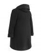 Пальто больших размеров с капюшоном 158, цвет черный в интернет-магазине Фабрики Тревери