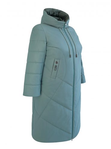 Женское пальто, цвет зеленый в интернет-магазине Фабрики Тревери