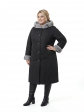 Пальто зимнее больших размеров, цвет черный в интернет-магазине Фабрики Тревери