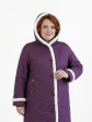 Пальто зимнее больших размеров, цвет фиолетовый в интернет-магазине Фабрики Тревери
