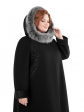 Пальто зимнее больших размеров 158, цвет черный в интернет-магазине Фабрики Тревери