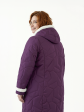 Пальто зимнее больших размеров, цвет фиолетовый в интернет-магазине Фабрики Тревери