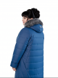 Пуховик больших размеров с капюшоном, цвет голубой в интернет-магазине Фабрики Тревери