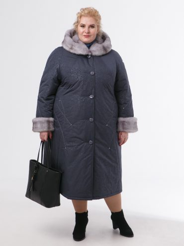Пальто женское зимнее, цвет серый в интернет-магазине Фабрики Тревери