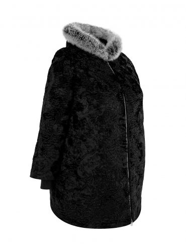 Женская шубка из каракуля , цвет черный в интернет-магазине Фабрики Тревери
