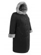 Пальто зимнее больших размеров, цвет черный в интернет-магазине Фабрики Тревери