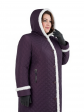 Пальто зимнее больших размеров, цвет фиолетовый в интернет-магазине Фабрики Тревери