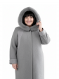 Пальто зимнее больших размеров 158, цвет серый в интернет-магазине Фабрики Тревери