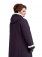 Пальто зимнее больших размеров, цвет фиолетовый в интернет-магазине Фабрики Тревери