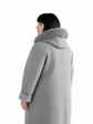 Пальто зимнее больших размеров 158, цвет серый в интернет-магазине Фабрики Тревери