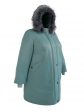 Женская зимняя куртка из плащевой ткани на мембране, цвет зеленый в интернет-магазине Фабрики Тревери