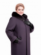 Пальто зимнее больших размеров 158, цвет фиолетовый в интернет-магазине Фабрики Тревери