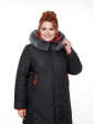 Пуховик больших размеров с капюшоном, цвет черный в интернет-магазине Фабрики Тревери