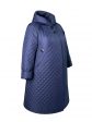 Пальто зимнее больших размеров, цвет синий в интернет-магазине Фабрики Тревери