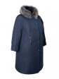 Пальто зимнее больших размеров 158, цвет синий в интернет-магазине Фабрики Тревери