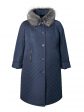 Пальто зимнее больших размеров 158, цвет синий в интернет-магазине Фабрики Тревери