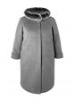 Зимнее женское пальто из драпа силуэта , цвет серый в интернет-магазине Фабрики Тревери
