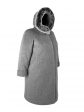 Зимнее женское пальто из драпа силуэта , цвет серый в интернет-магазине Фабрики Тревери