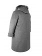 Зимнее женское пальто из драпа силуэта , цвет серый в интернет-магазине Фабрики Тревери